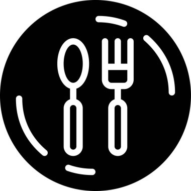 Yemek ve restoran ikonu. vektör illüstrasyonu 