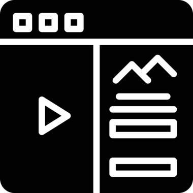 Video Başlığı web tasarım vektörü simgesi