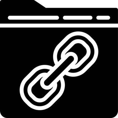  Bağlantı simgesi, basit vektör illüstrasyonu  