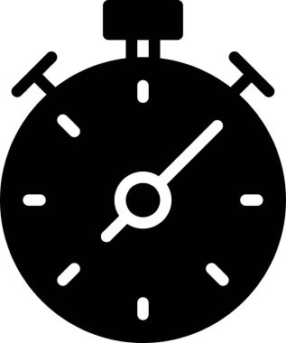 Kronometre simgesi beyaz arkaplanda izole edildi