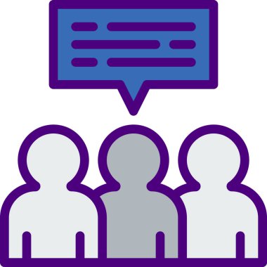 Konuşma vektörü illüstrasyonu, seo ve ağ simgesi