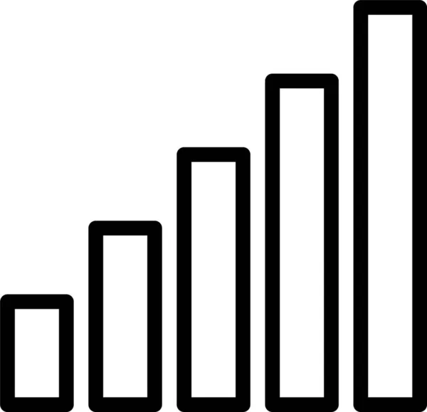 Icône Diagramme Barres Illustration Vectorielle — Image vectorielle