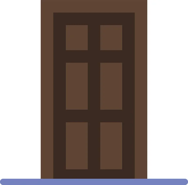 Beyaz arkaplanda izole edilmiş kapının vektör çizimi