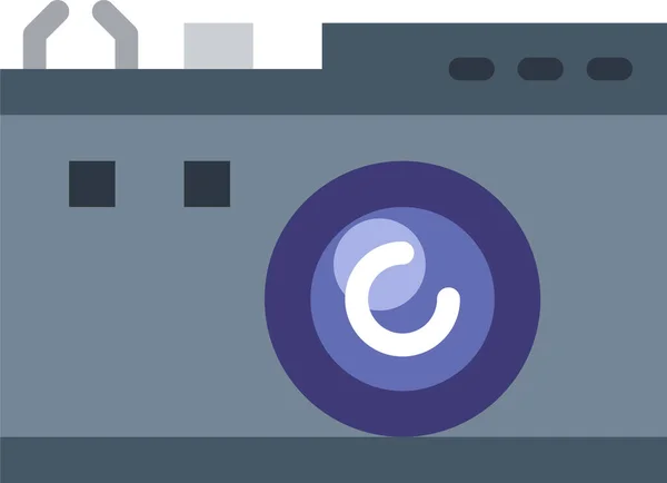 Beyaz arkaplanda izole edilmiş bir kameranın vektör çizimi