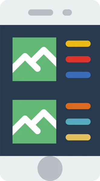 beyaz arkaplanda mobil uygulama vektör çizimi 