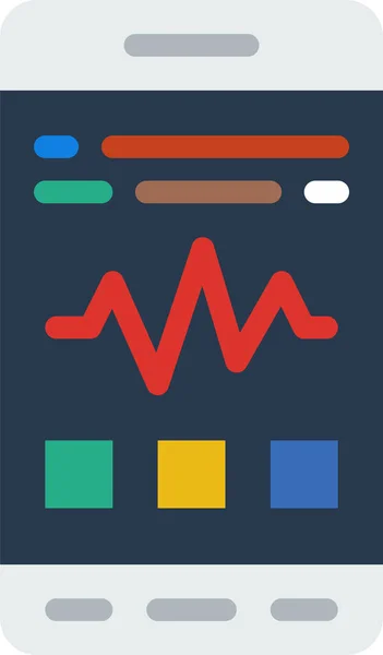 Fitness Uygulaması simgesi, renk vektörü illüstrasyonu  