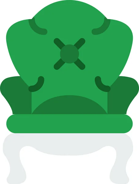 Green White Vector Illustration Chair — Stock Vector