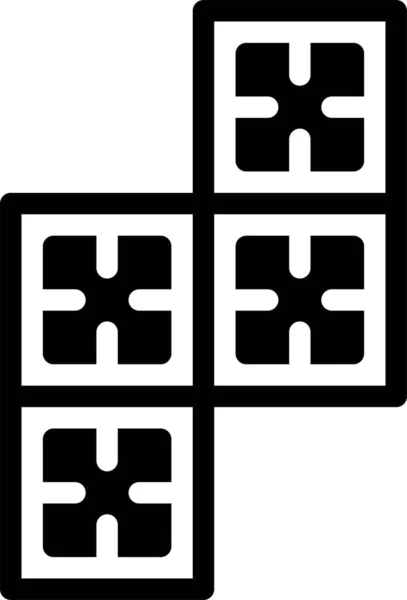Icône Tetris Illustration Vectorielle Couleur — Image vectorielle