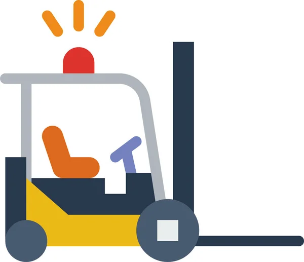 Forklift Logistics Delivery Line Vector Icon — Stock Vector