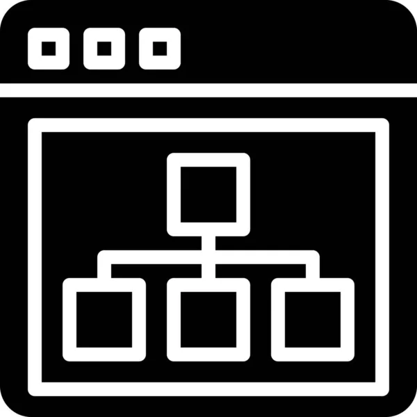 Icona Vettoriale Linea Diagramma Sfondo Bianco — Vettoriale Stock