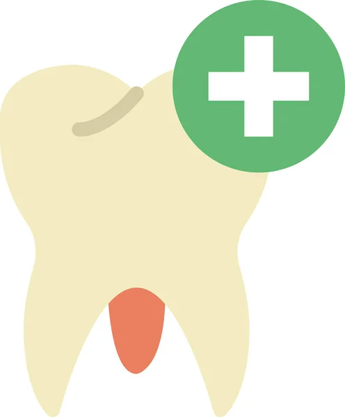 Cura Dentale Icona Del Dente Sfondo Bianco — Vettoriale Stock
