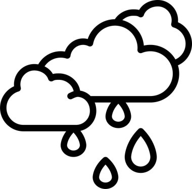 yağmur simgesi, vektör illüstrasyonu