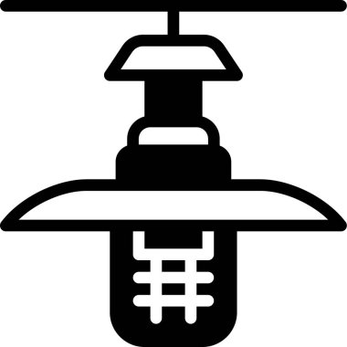 Işık arkaplanda düz bir lamba simgesi  