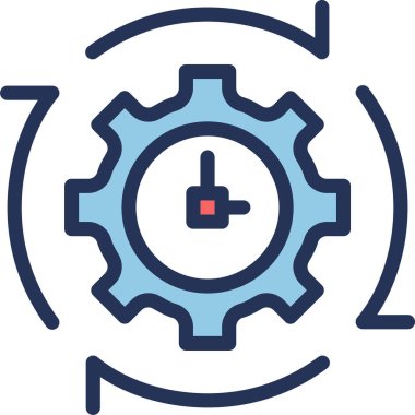 Ayarlar simgesi, basit vektör illüstrasyonu 