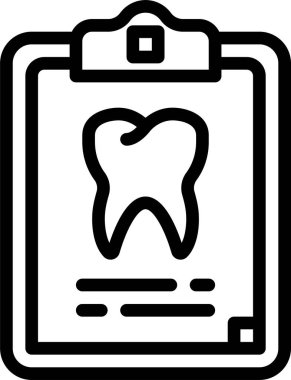 Diş simgesi, tıbbi konsept, vektör illüstrasyonu