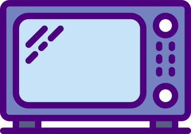 Beyaz arkaplanda mikrodalga vektör çizimi