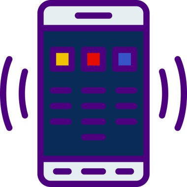 cep telefonu simgesi. Vektör illüstrasyon biçimi, beyaz arkaplan üzerinde düz bir simgedir..