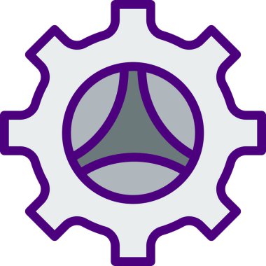 Ayarlar simgesi, basit vektör illüstrasyonu 