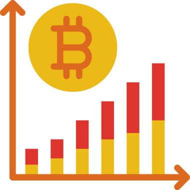 Şifreleme ve vektör illüstrasyonunun bitcoin sembolü