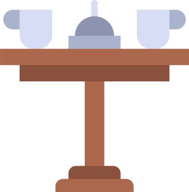 Tablo simgesi, vektör illüstrasyonu yemek 