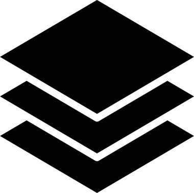 Katman simgesi, basit vektör illüstrasyonu 