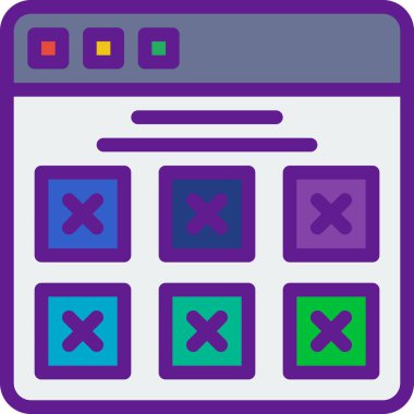 Farklı renk düğmelerinin vektör illüstrasyonu