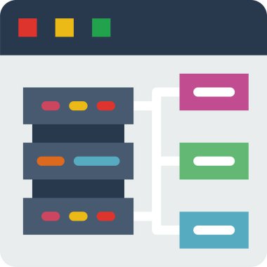 Ağ simgesi, basit vektör illüstrasyonu 