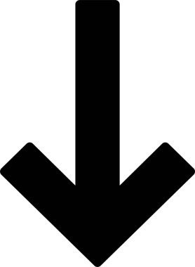 aşağı ok, basit vektör illüstrasyonu