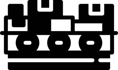 beyaz arka planda karton kutuları olan çizgi film robotu 