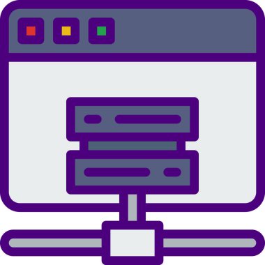 Ağ simgesi, basit vektör illüstrasyonu 