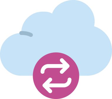 Bulut ağının basit vektör simgesi tasarımı