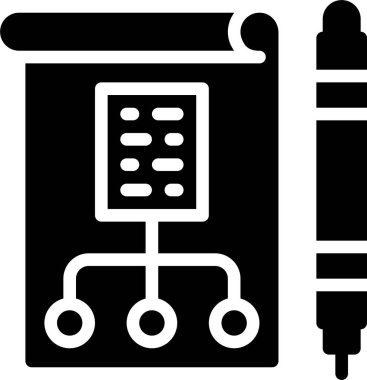 Sınav web simgesi, basit vektör illüstrasyonu