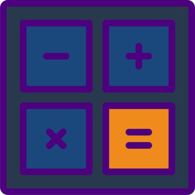 hesap makinesi sembolü, vektör illüstrasyonu