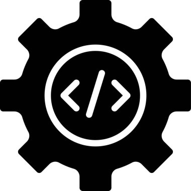 Ayarlar simgesi, basit vektör illüstrasyonu 