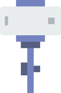 Selfie Çubuğu web simgesi basit illüstrasyon