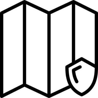 Harita simgesi, basit vektör illüstrasyonu 