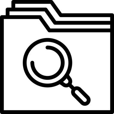 Arama simgesi, basit vektör illüstrasyonu 