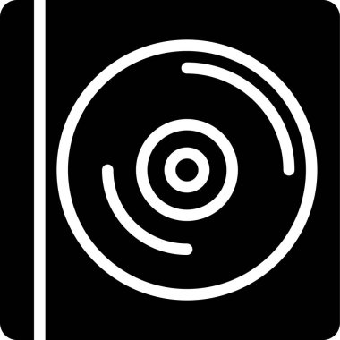 Beyaz arkaplan üzerindeki bir CD kaydının vektör çizimi