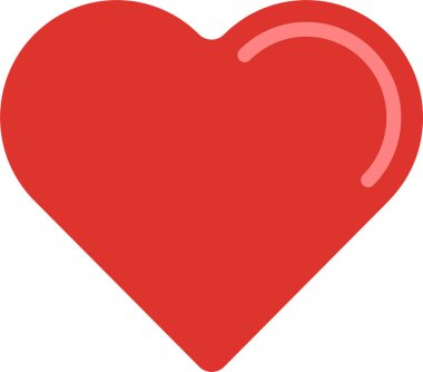 kalp şekli vektör illüstrasyonu 