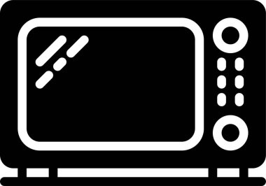 Beyaz arkaplanda mikrodalga vektör çizimi