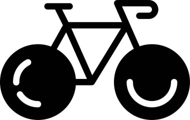 Bisiklet. Web simgesi basit illüstrasyon 