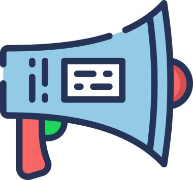 beyaz arkaplanda video pazarlama vektör simgesi