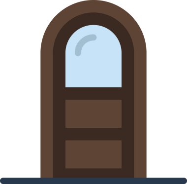 Kapı simgesi, basit vektör illüstrasyonu 