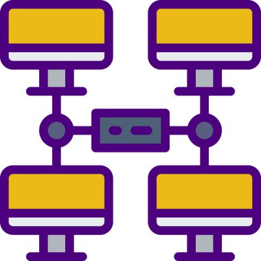 Bir bilgisayar monitörünün vektör illüstrasyonu