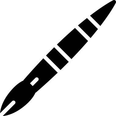 Fırça simgesi. Web için fırça vektör simgelerinin basit illüstrasyonu