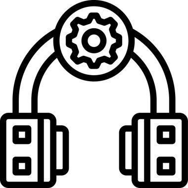 Ayarlar simgesi, basit vektör illüstrasyonu 