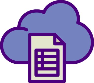 Bulut ağının basit vektör simgesi tasarımı