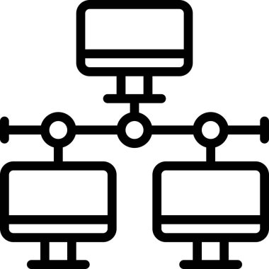 Bağlantı ağı düz vektör simgesi