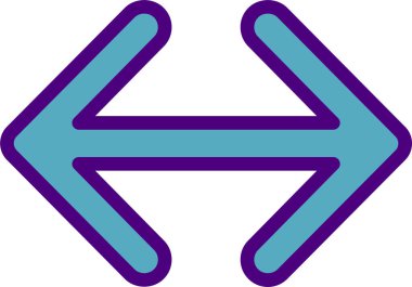 Yatay ok. Web simgesi basit illüstrasyon