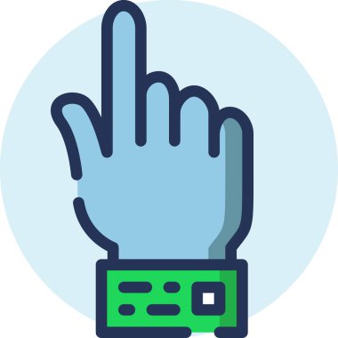 El hareketi vektör düz simgesi